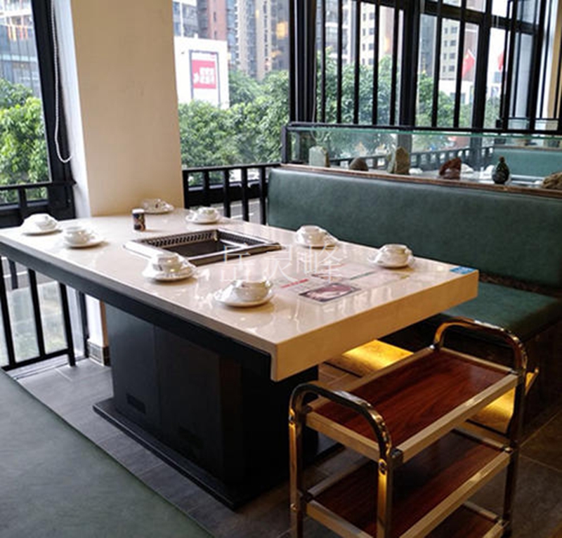 自助餐烤涮一體桌桌形、桌面材質(zhì)如何選擇（arfit.cn)